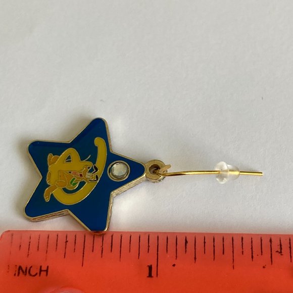 Vintage Disney Pluto Earrings Fab 5 Dog Disneyana Signed Charm Gold Plated - Picture 9 of 9